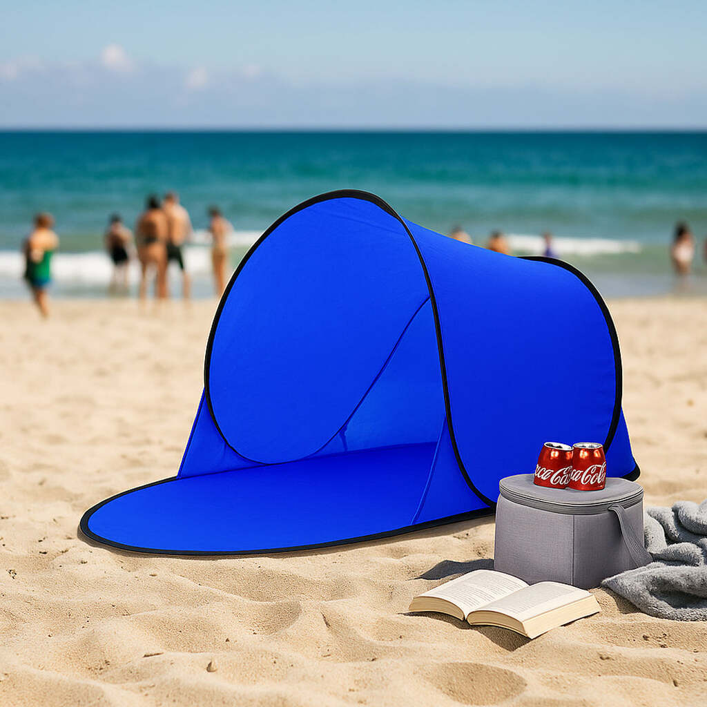 Soltelt  -  Pop-up Skygge til Strand og Terrasse - Blå