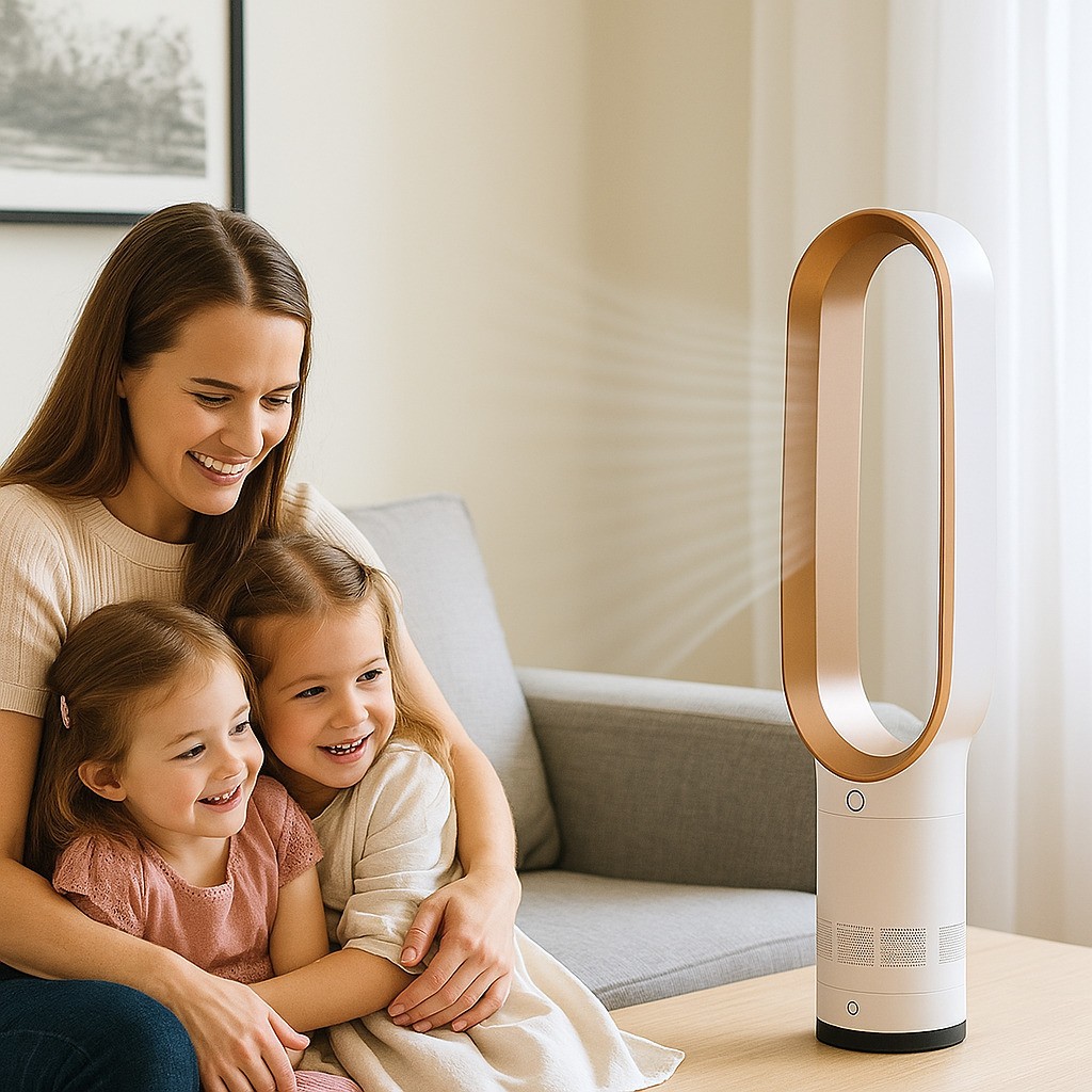 Luftblæser/Vifte uden roterende blade - Sølv