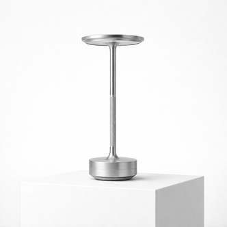 Bordlampe LED m/touch & genopladelig funktion - Sølv