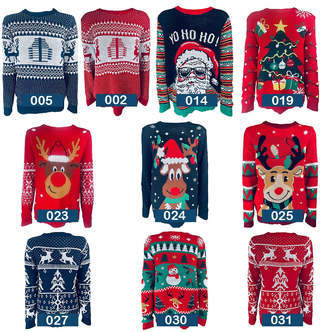 Jule Sweater - Mange Sjove Modeller og Farver - S-024 - Large