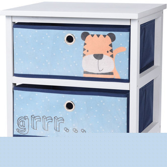 Natbord med Skuffer Blå