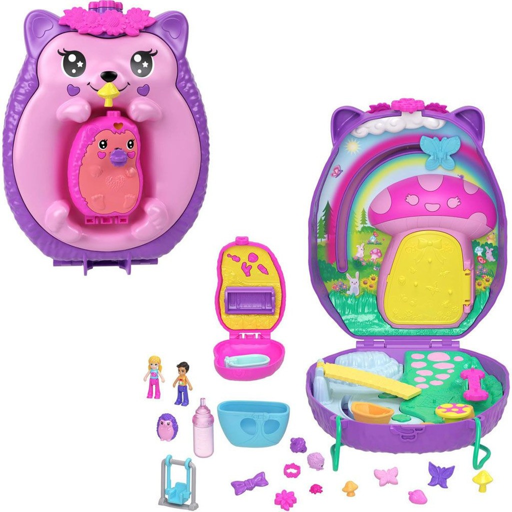 Polly Pocket Hedgehog Mom & Baby