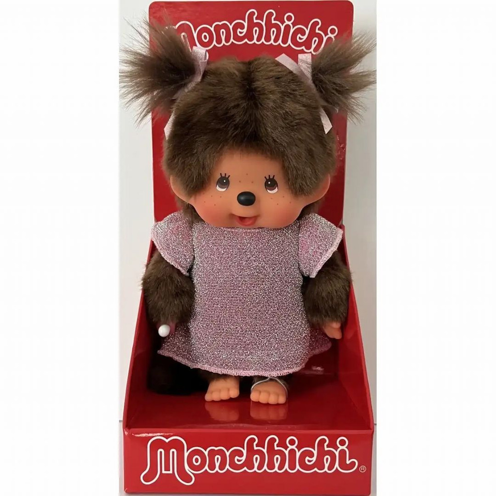 Monchhichi pige - Glitterkjole 20 cm