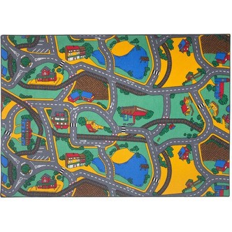 Gulvtæppe,Trafik Legetæppe 140x200 cm