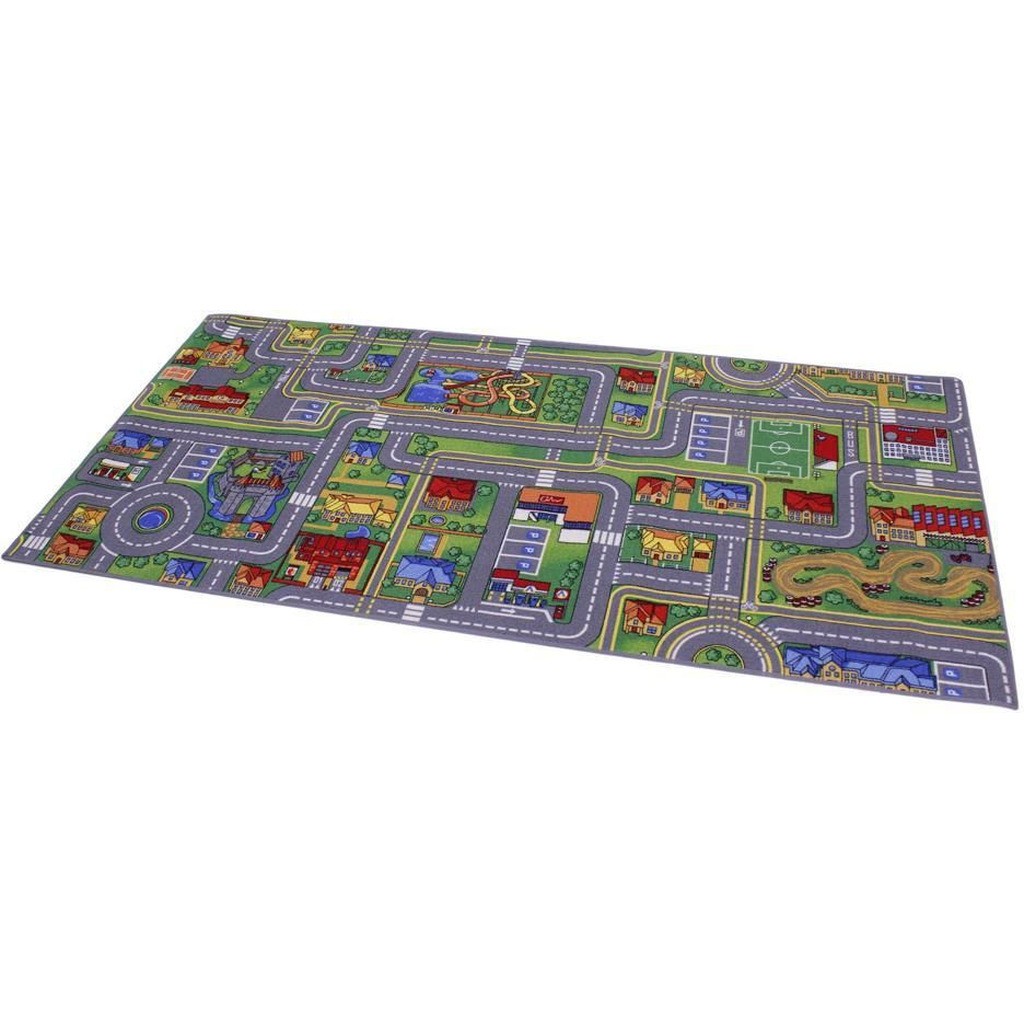 Gulvtæppe, Legetæppe Trafik-By 95x200 cm