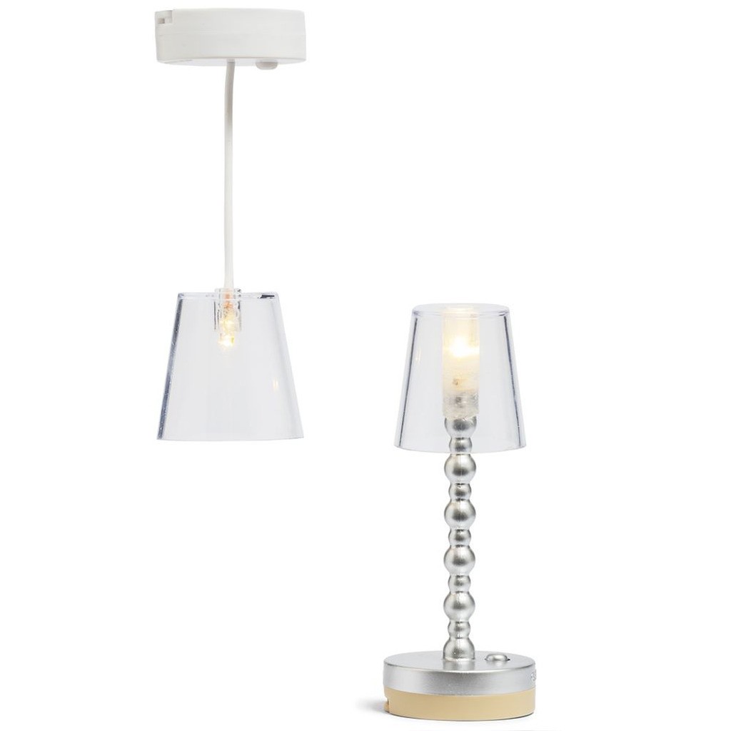 Lundby gulv og loftlampe m. batteri