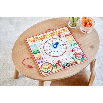 Læringstavle kalender og klokken