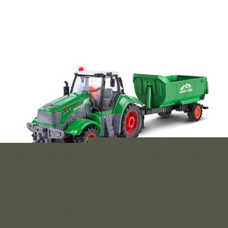 Radiostyret Traktor med Tip Trailer 1:28