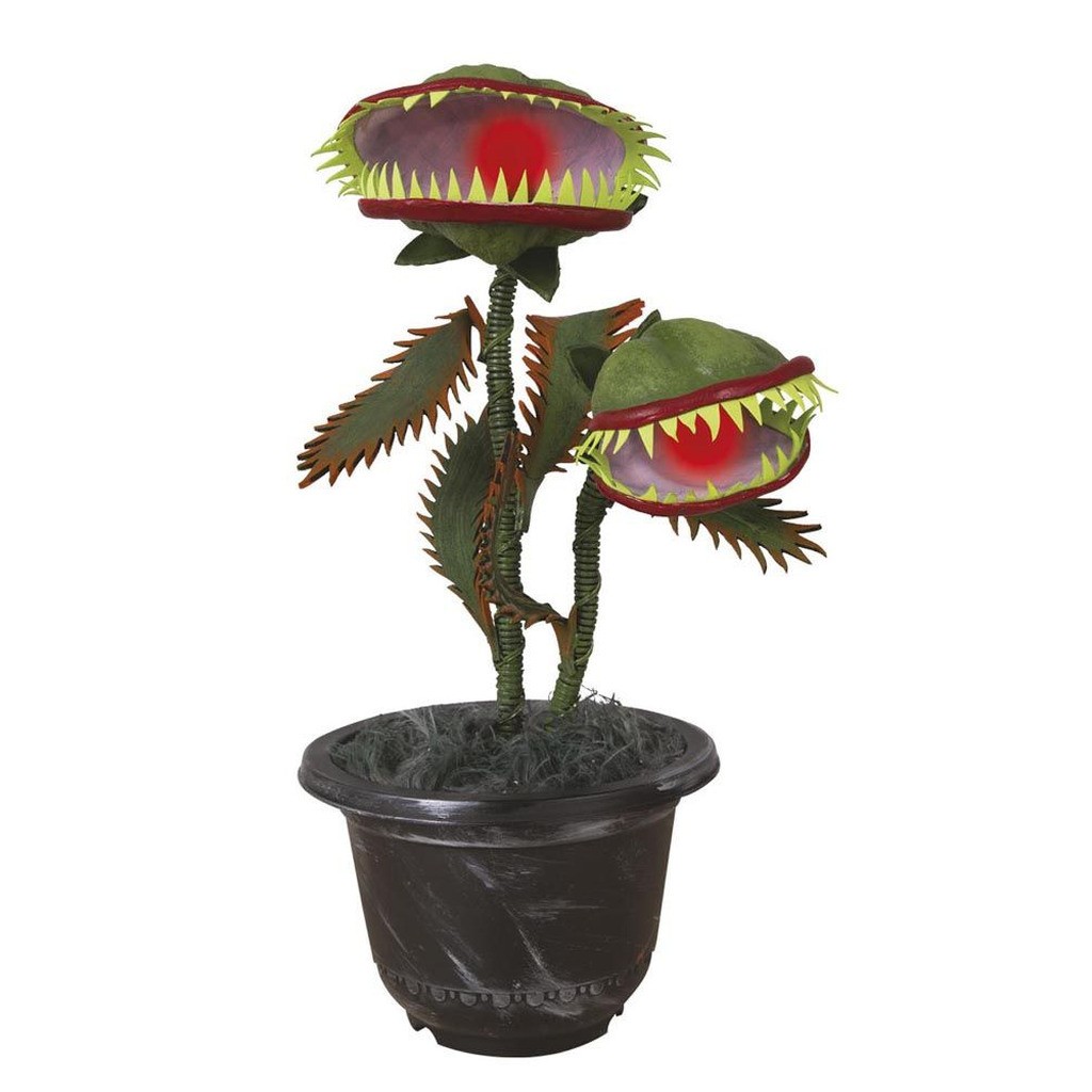 Animeret Kødædende plante m. lyd og lys