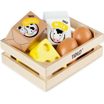 Træ mad æg og mejeri