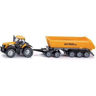 Traktor JCB med dolly og tiptrailer 1:87