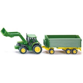 John deere traktor med trailer 1:87