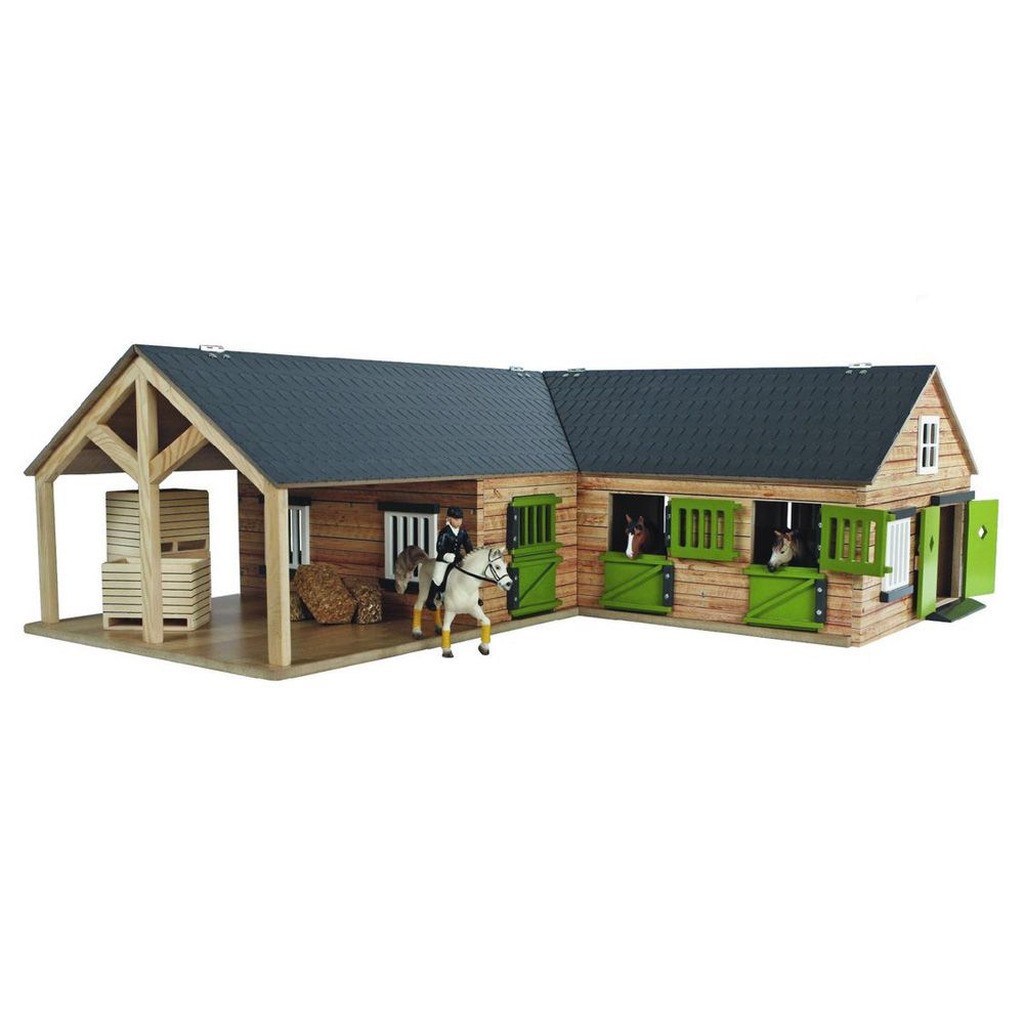 Kids Globe Brun hjørne Hestestald