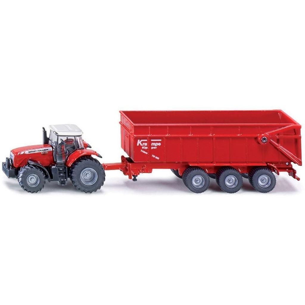 Traktor med M.F trailer 1:87