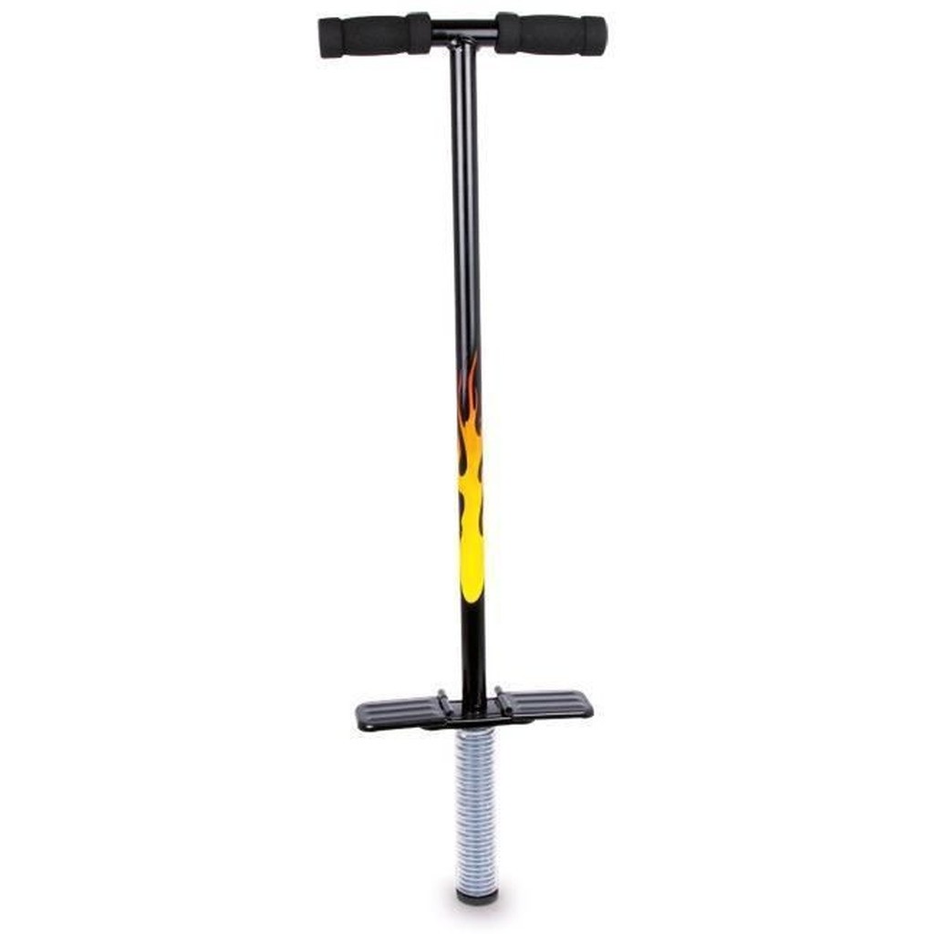 Sorte kængurustylter med flammer