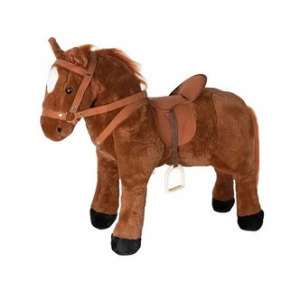 Stor plyshest med Lyd 70 cm