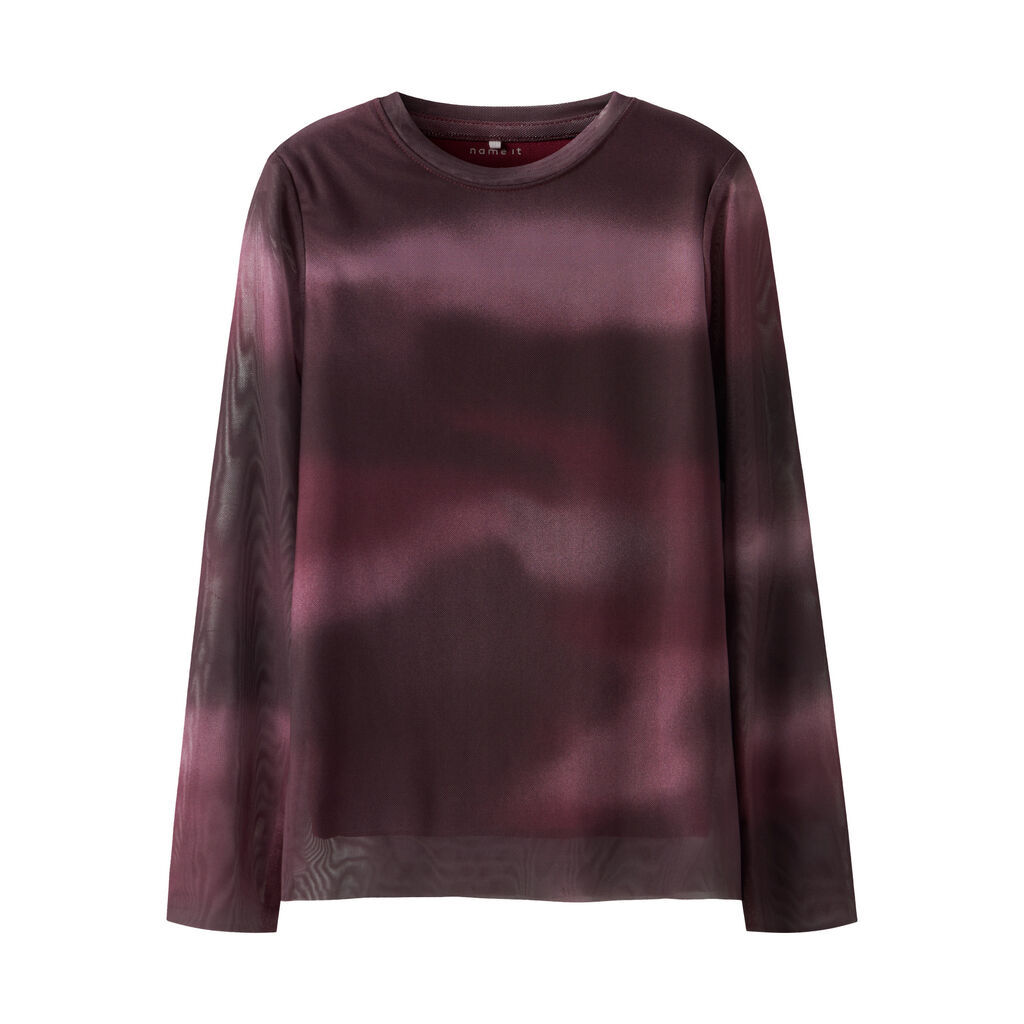 NAME IT Mesh Bluse Ropea Burgundy