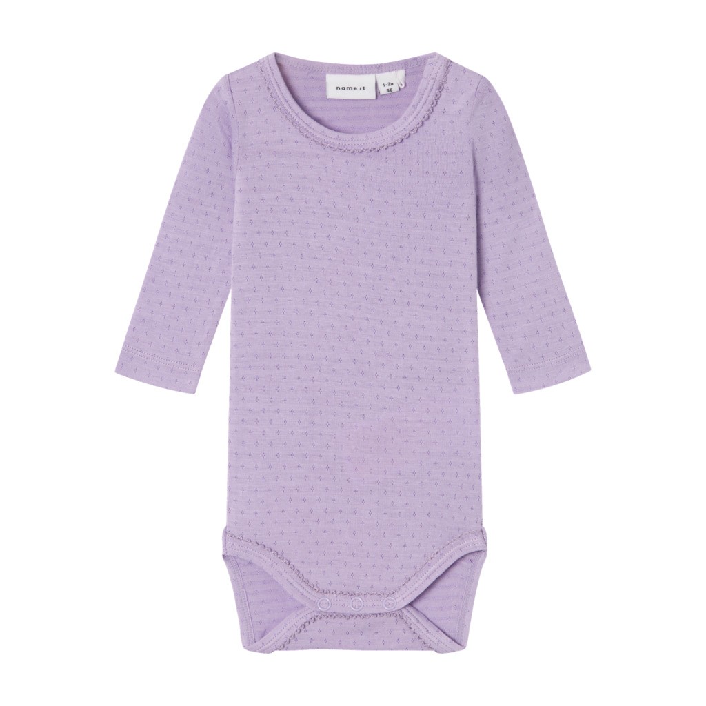 NAME IT Langærmet Body Husia Purple Rose