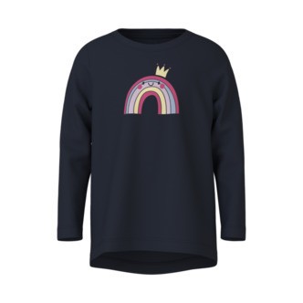 NAME IT Langærmet Løs Bluse Violet Dark Sapphire