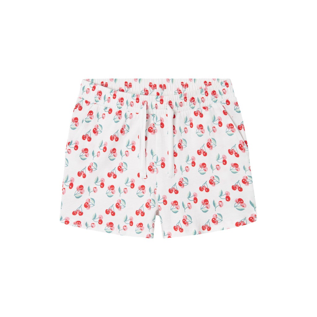 NAME IT Shorts Vigga Bright White Kirsebær