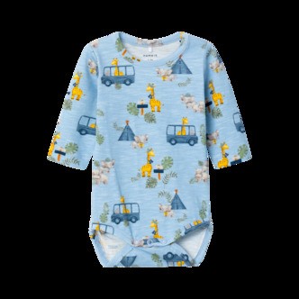 NAME IT Langærmet Body Hobin Chambray Blue