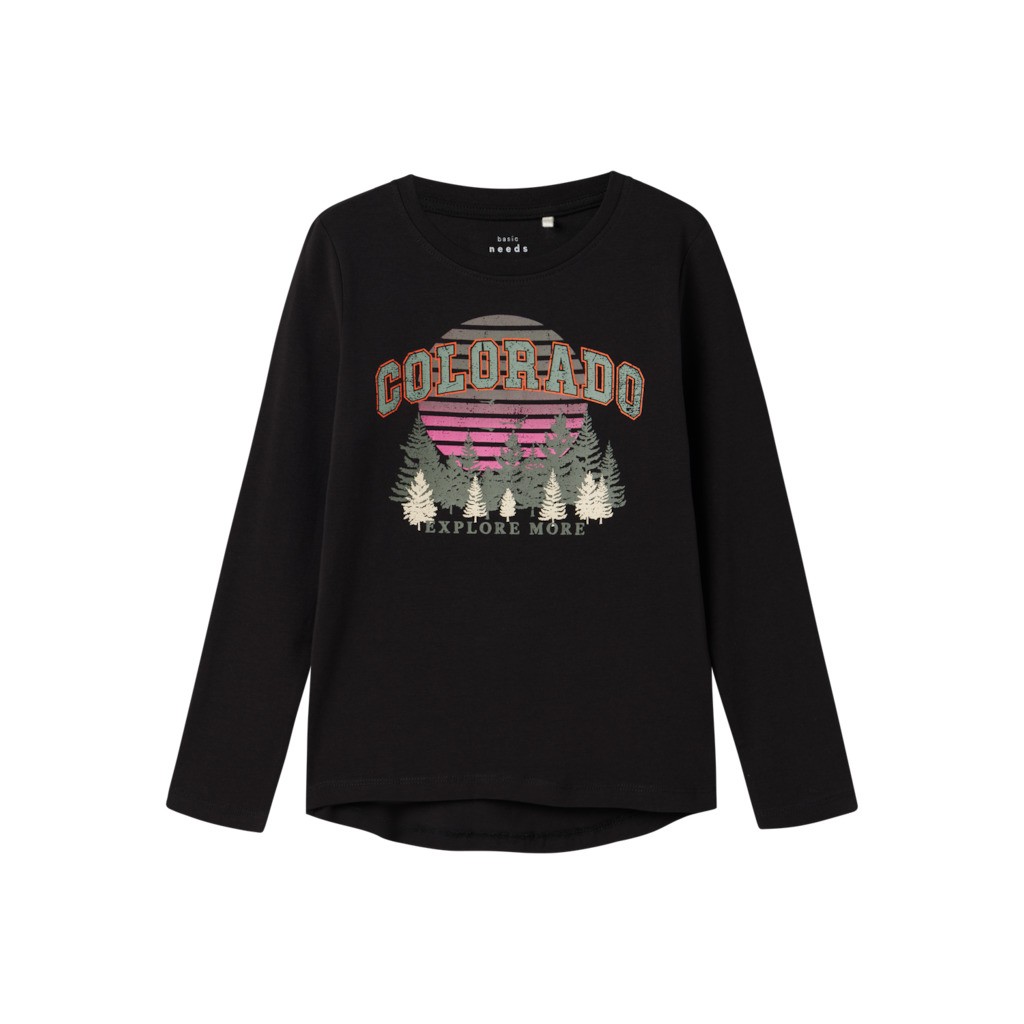 NAME IT Langærmet Bluse Vix Black Colorado