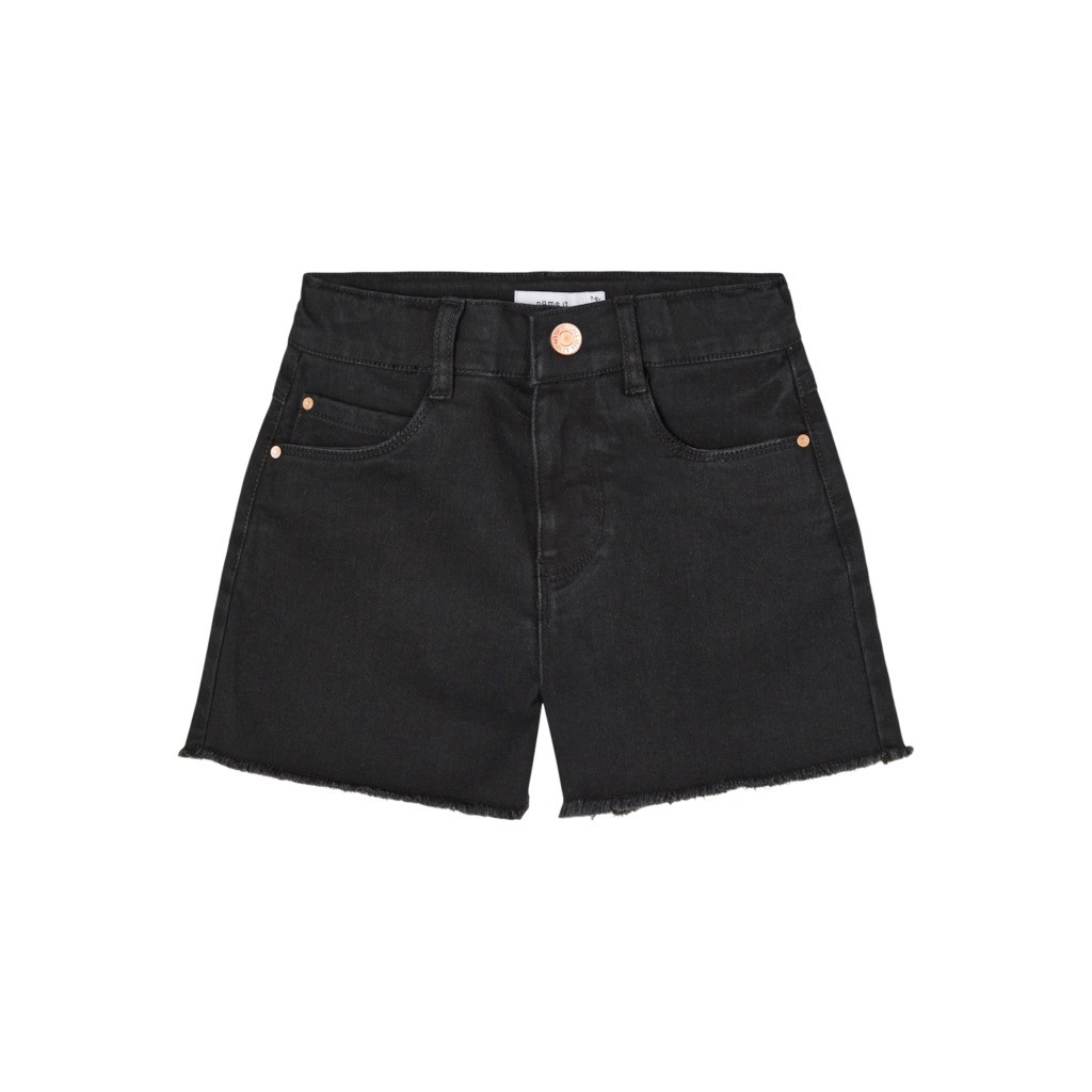 NAME IT Højtaljede Denim Shorts Rose Black Denim