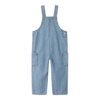 NAME IT Stribet Denim Overall Macie Light Blue Multi