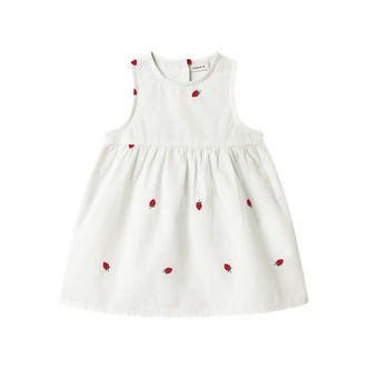 NAME IT Spencer Kjole Derilla Bright White Stawberry