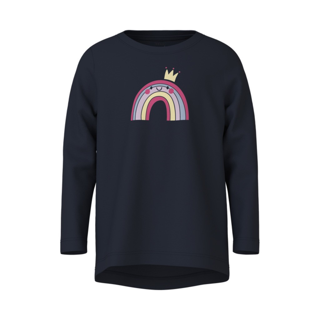 NAME IT Langærmet Løs Bluse Violet Dark Sapphire