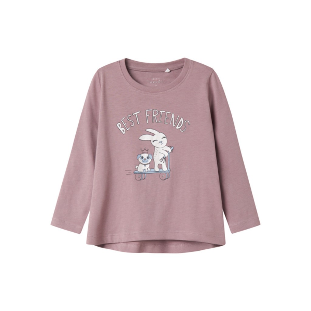 NAME IT Langærmet Løs Bluse Violet Elderberry