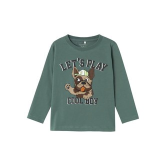 NAME IT Langærmet Bluse Robbin Dark Forest