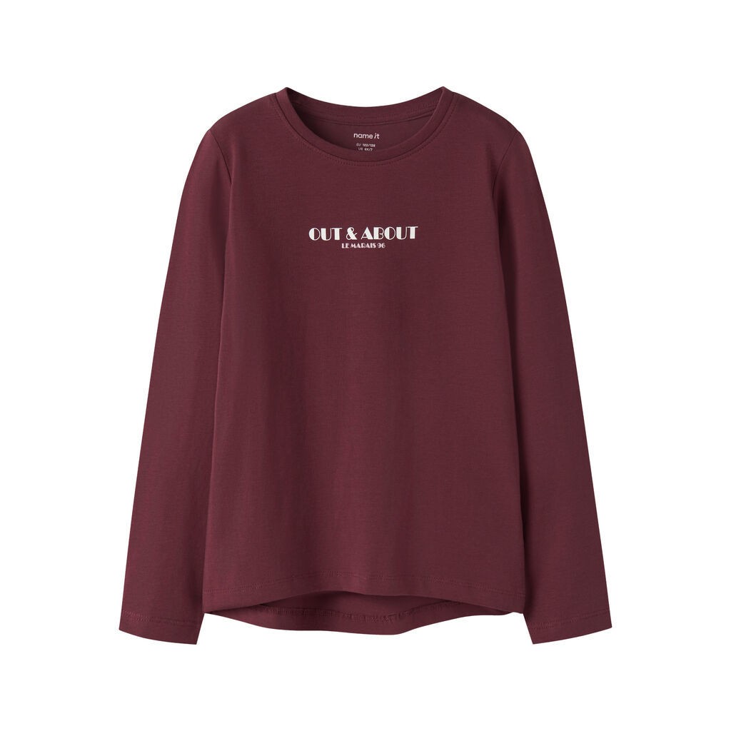 NAME IT Bluse Vix Burgundy Out And About