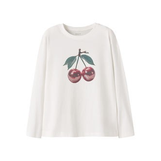 NAME IT Bluse Votea Cloud Dancer Cherry Disco