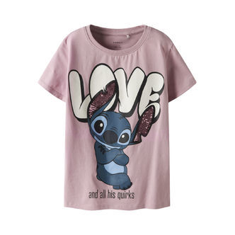 NAME IT T-shirt Odina Stitch Keepsake Lilac