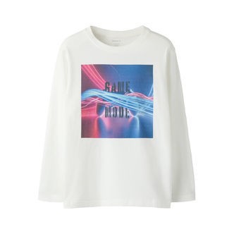 NAME IT Langærmet Bluse Voto Cloud Dancer Game Mode