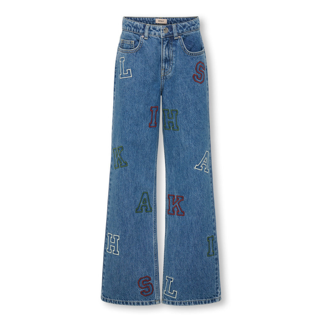 ONLY KIDS High Waist Wide Jeans College Medium Blue Denim