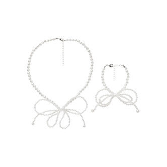 NAME IT Perle Smykkesæt Runa Cloud Dancer