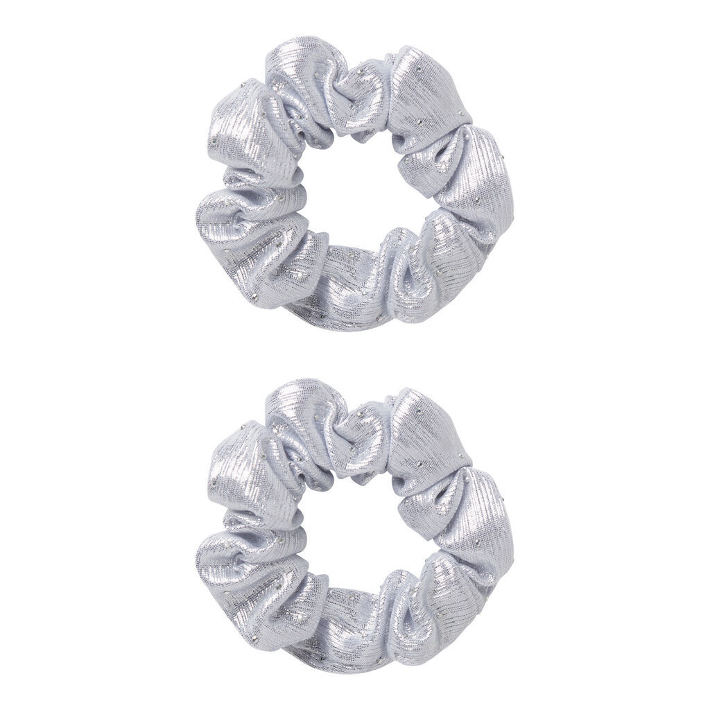NAME IT Hårelastikker 2-Pak Riglitter Silver