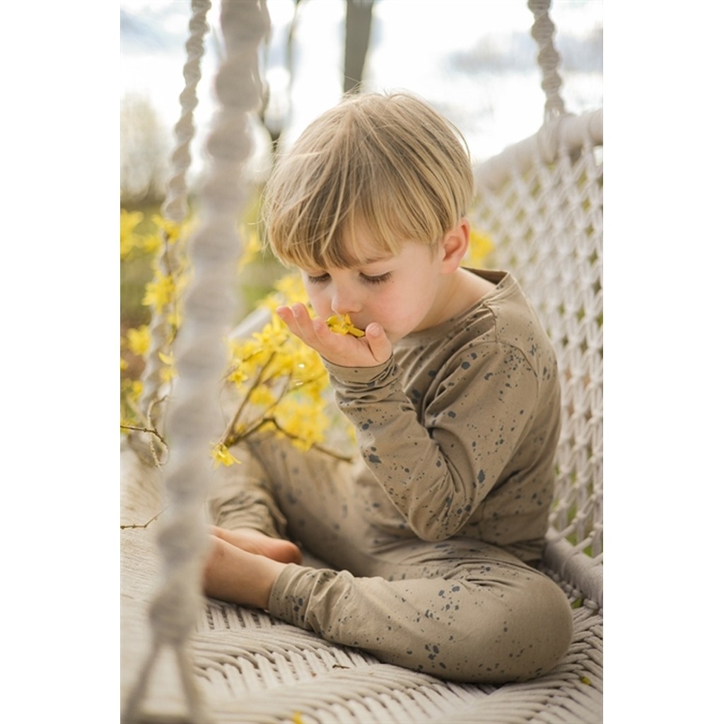 BIRKHOLM Bluse Brun Splash