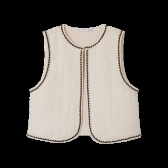 NAME IT Kort Vest Hifine Oatmeal