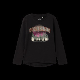 NAME IT Langærmet Bluse Vix Black Colorado