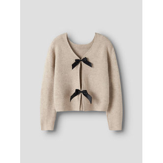NAME IT Sløjfe Striktrøje Simra Cement
