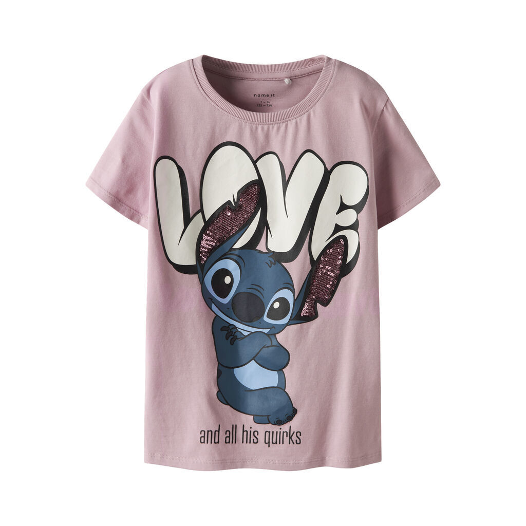 NAME IT T-shirt Odina Stitch Keepsake Lilac
