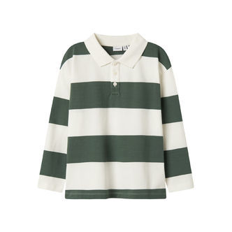 NAME IT Polo Bluse Nutiva Cloud Dancer Garden Topiary