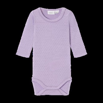 NAME IT Langærmet Body Husia Purple Rose