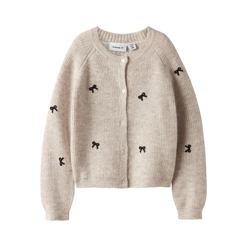 NAME IT Strikket Cardigan Rifey Cement
