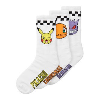 NAME IT 3-Pak Tennissokker Janaka Pokemon Bright White