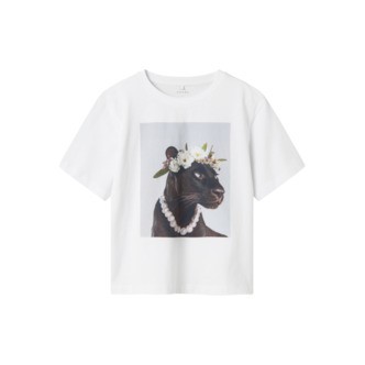 NAME IT T-shirt Votea Bright White Panther