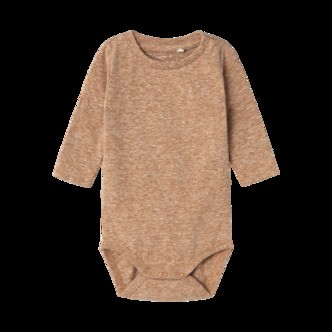 NAME IT Langærmet Body Koby Almond